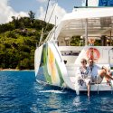 Visitors on Catamaran